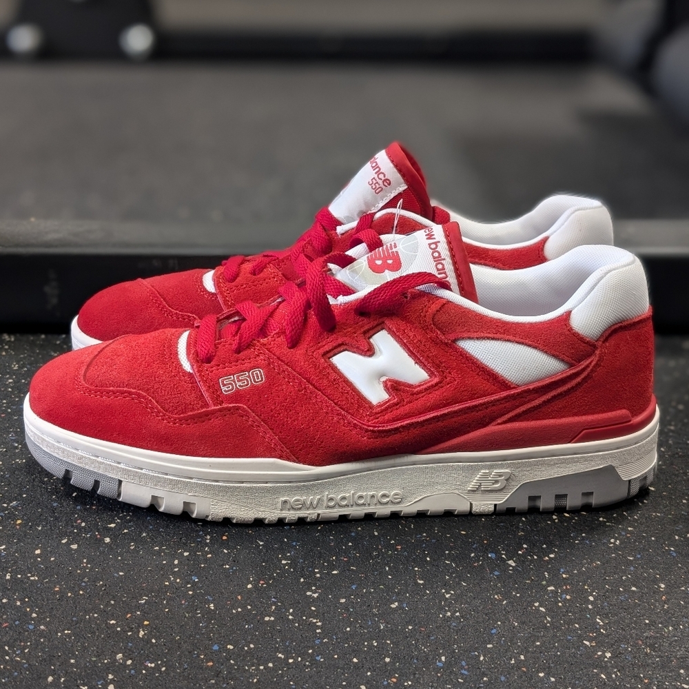 New Balance 550 Low Suede Team Red Athletic Trainers BB550VND Mens 10
